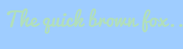 Image with Font Color B1DFBB and Background Color 9FCDFF